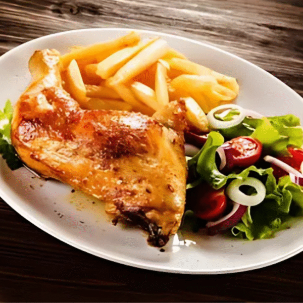 Quarter Chicken with Chips & Two Salads
