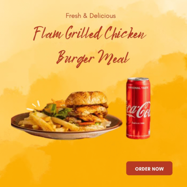 Flame Grilled Chicken Burger Meal